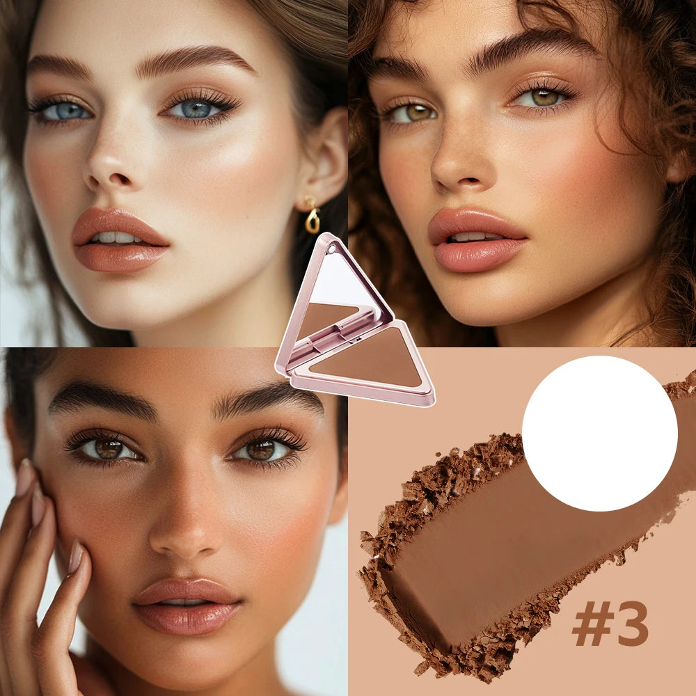 Matte Bronzer and Face Contour Powder for Sculpted Cheeks and Smooth Finish - 12