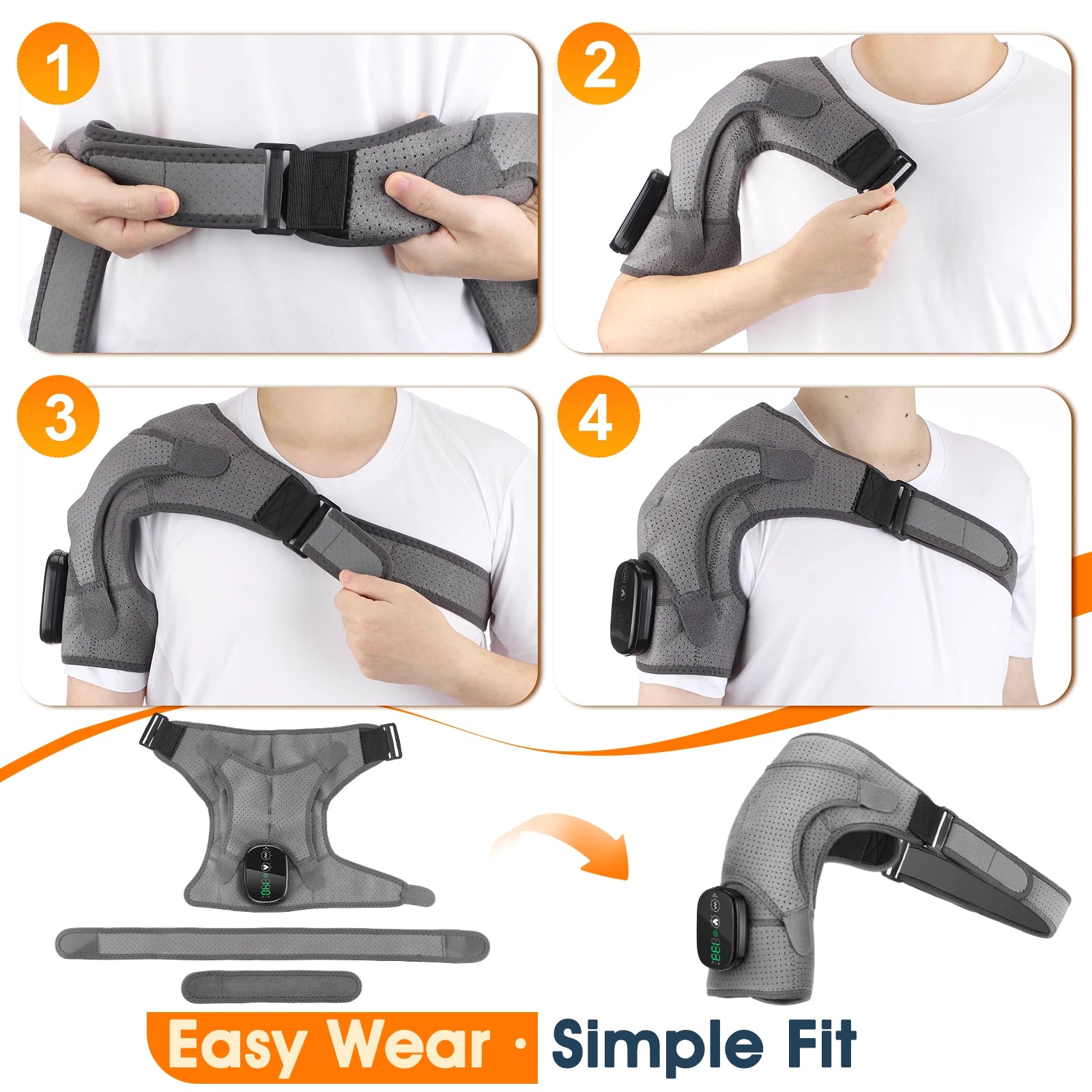 Neck and Shoulder Massager and Heating Wrap for Office Home and Travel Comfort - 14