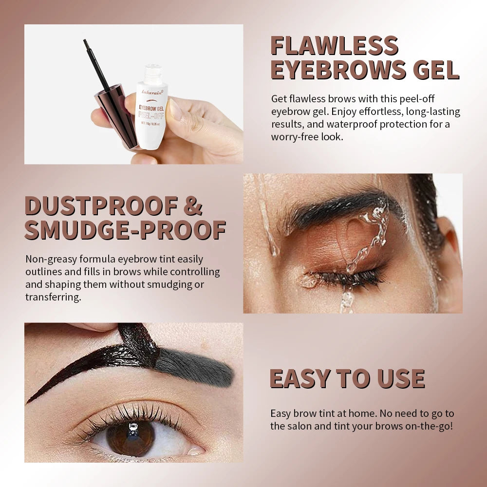 Peel off Eyebrow Gel and Temporary Brow Tint for a Long Lasting Natural Look - 4
