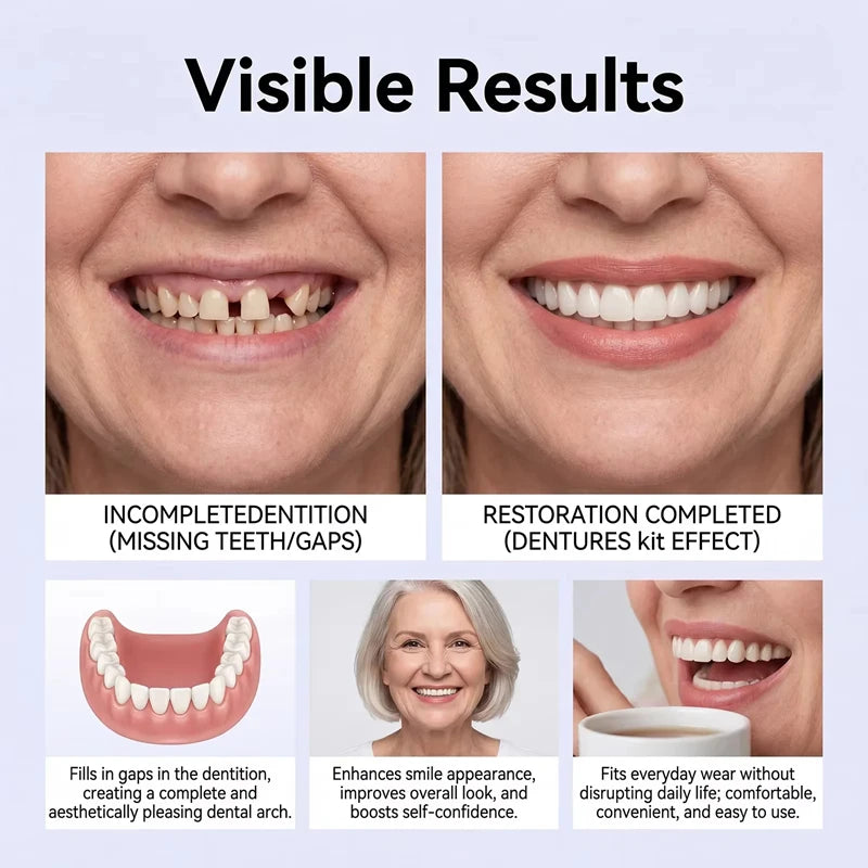 Silicone Dentures and False Teeth for Instant Smile Enhancement for Daily Comfort