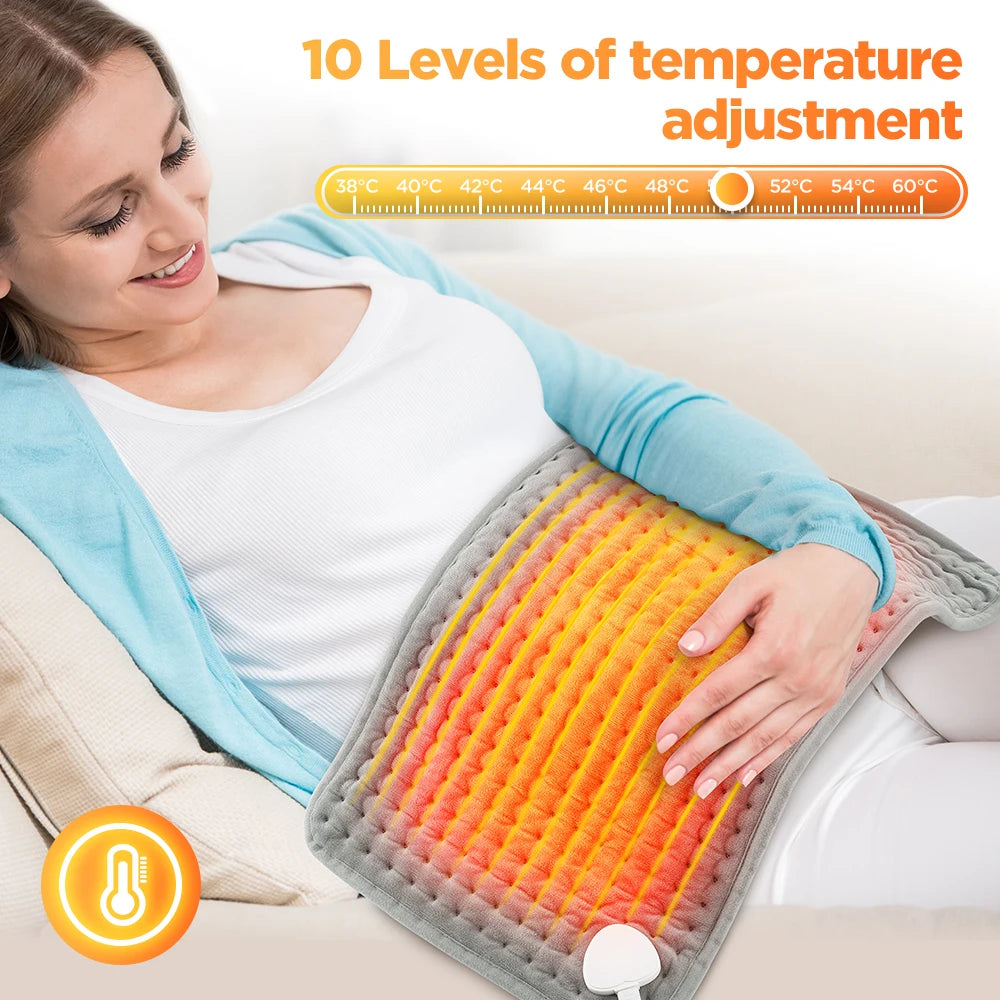 Electric Heating Pad and Thermal Warming Mat for Targeted Pain Relief at Home