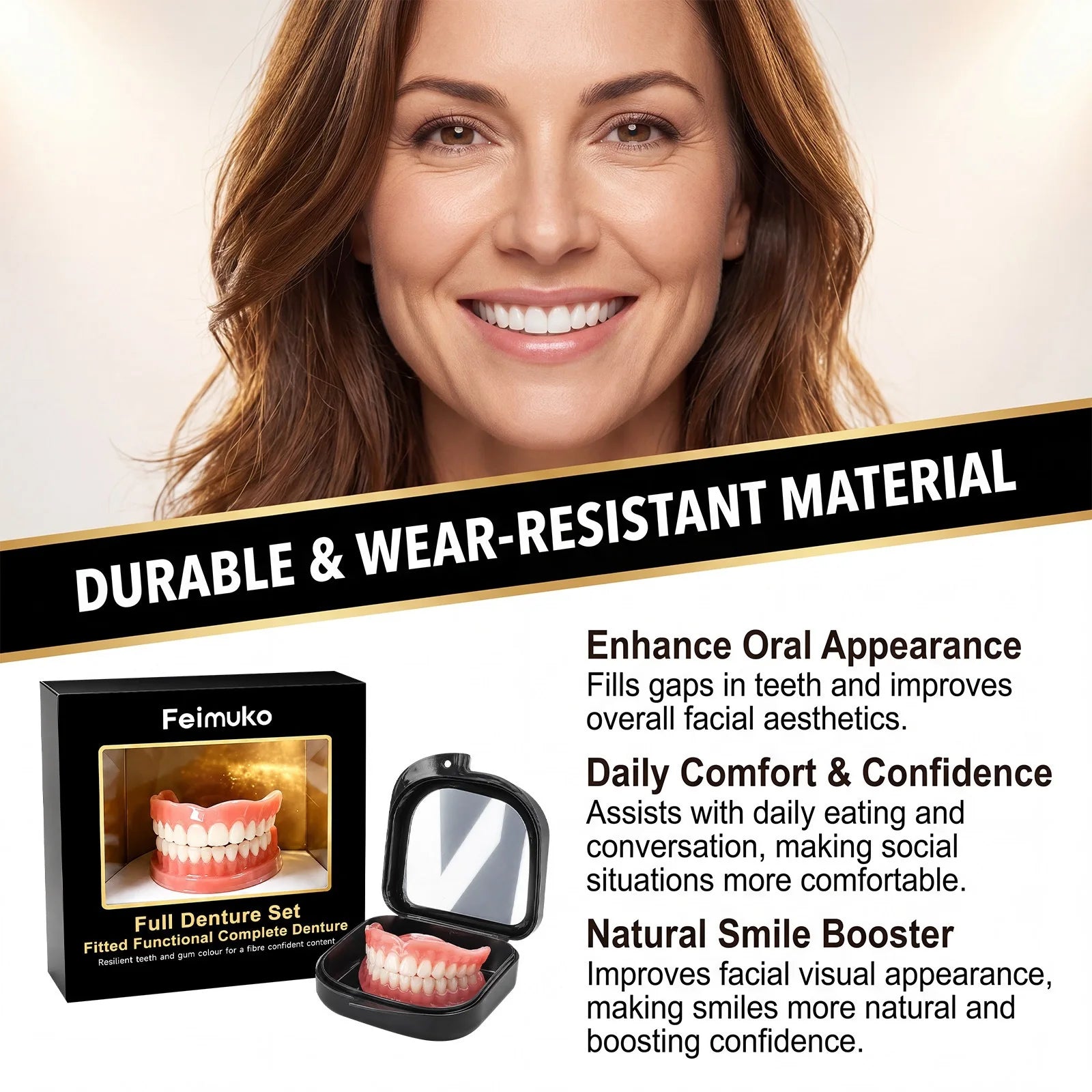 Silicone Snap On Dentures and Instant Smile Veneers for Daily Oral Care Use - 5