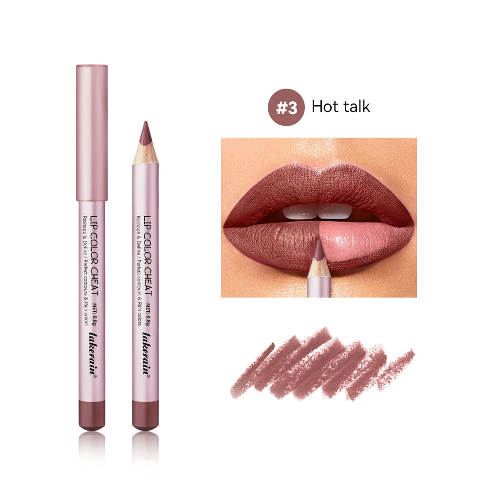 Matte Lip Liner and Waterproof Lip Contour Pencil for Defining Shapes Daily