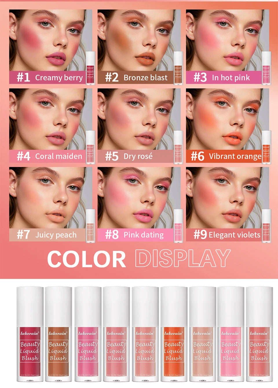 Liquid Blush and Cheek Tint for Natural Flawless Makeup Everyday Wear - 8