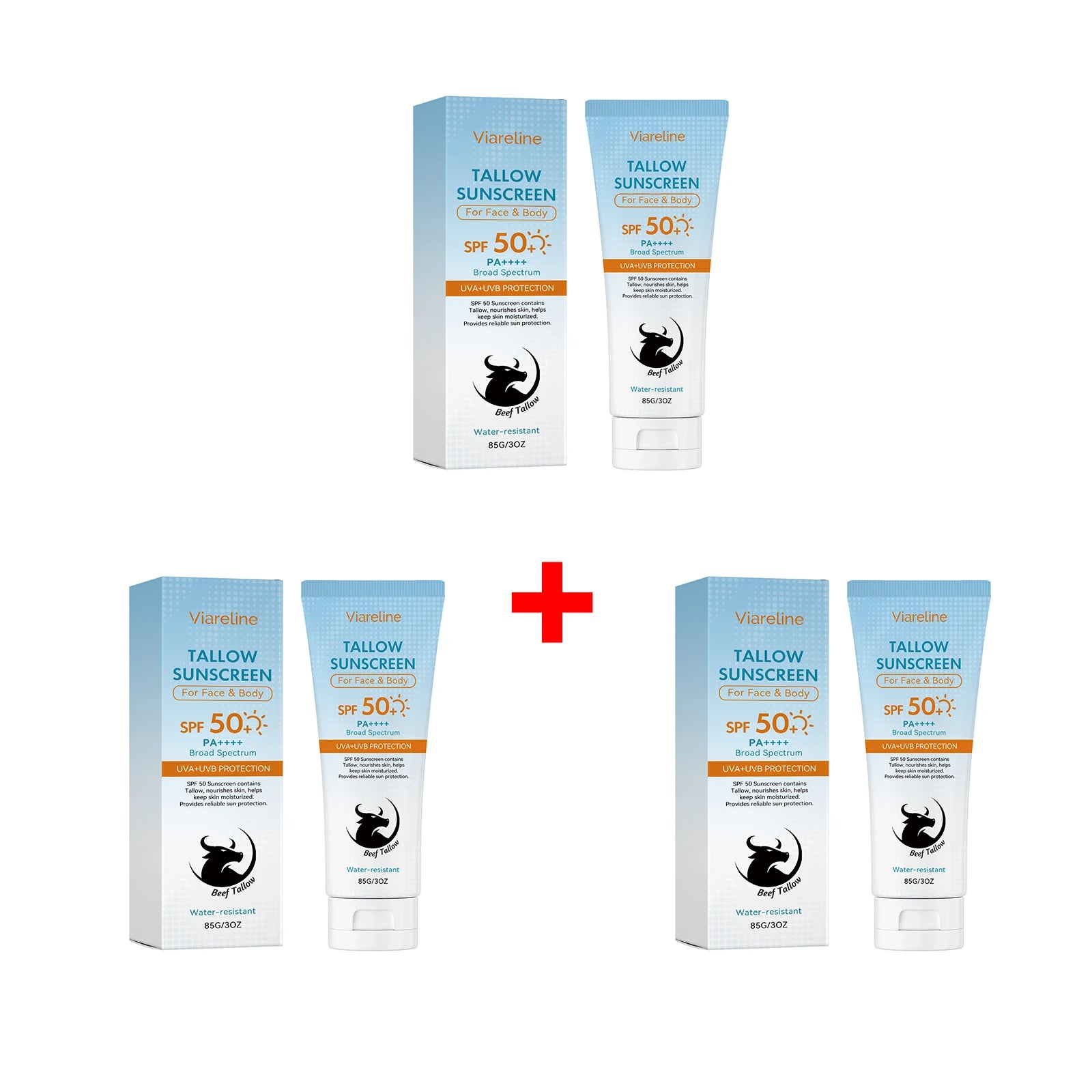 Tallow Sunscreen and Moisturizing SPF Cream for Daily Sun Protection - 15