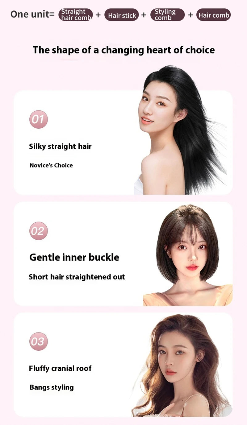 Hair Straightening Brush and Heated Smoothing Comb for Quick Daily Styling - 19
