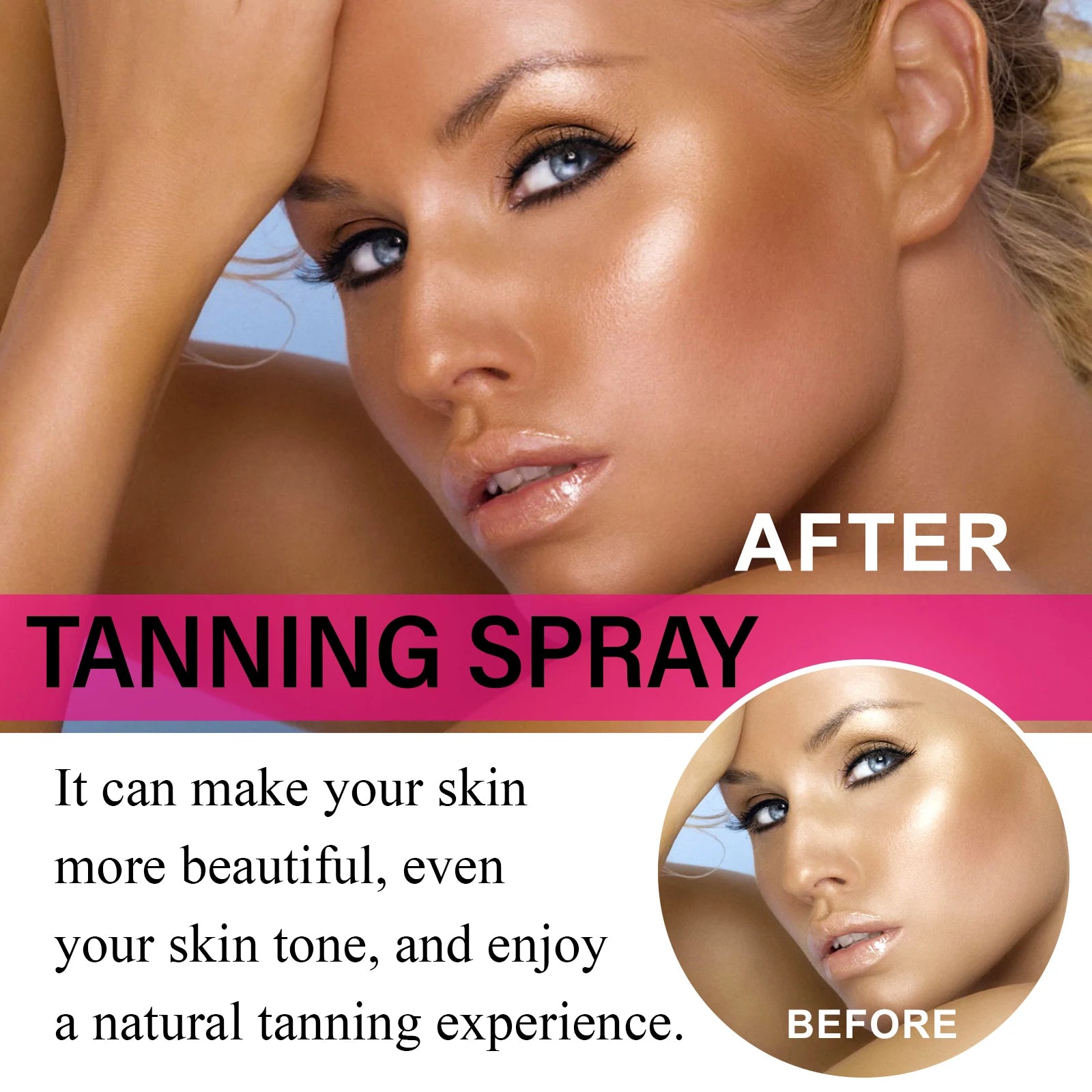 Sunless Tanning Spray and Self Tanning Lotion for achieving a natural glow - 1
