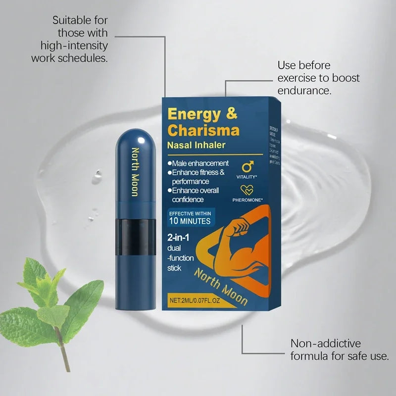 Nasal Suction Stick and Energy Inhaler for Daily Male Performance and Body Care
