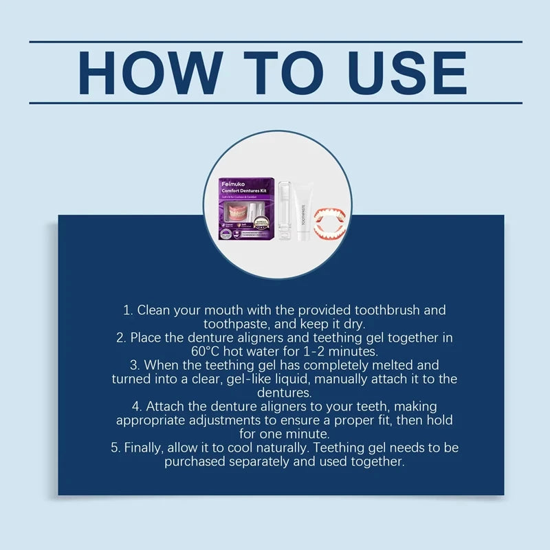 Silicone Dentures and False Teeth for Instant Smile Enhancement for Daily Comfort