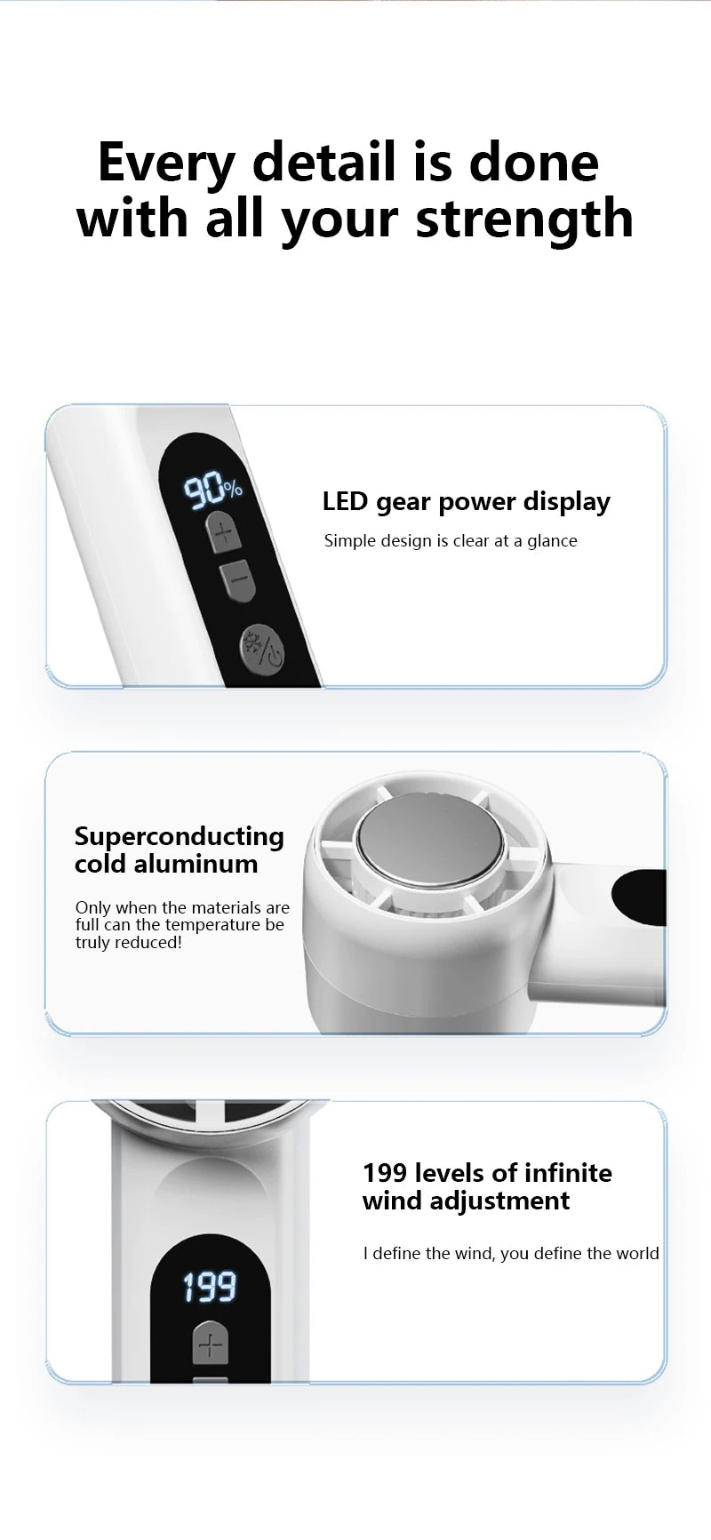 Rechargeable Turbo Mini Fan and Ice Cooling Handheld Device for Travel and Office