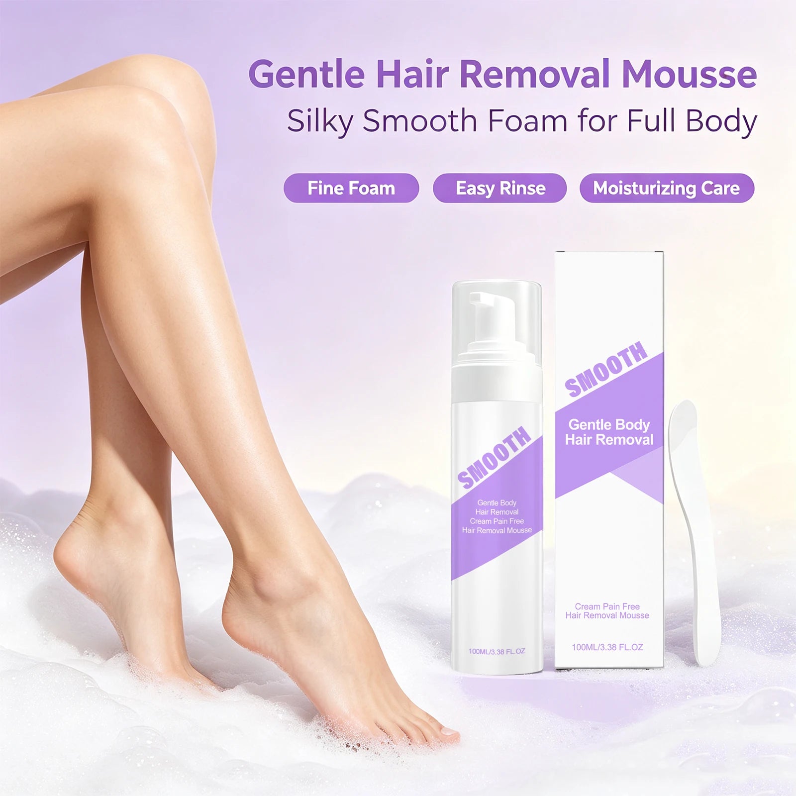 Hair Removal Mousse and Depilatory Foam for Painless Body Hair Maintenance - 4