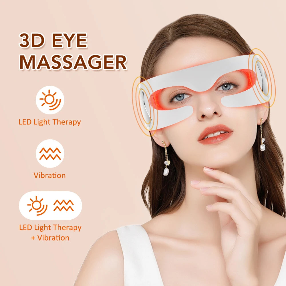 3D Eye Massager and Light Therapy Mask for Relieving Eye Fatigue at Home - 2