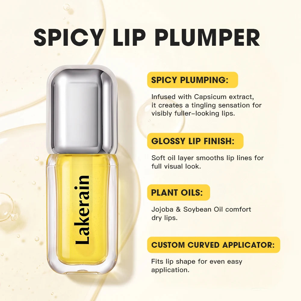 Spicy Lip Plumper and Volumizing Gloss for Fuller Lips for Daily Makeup Looks