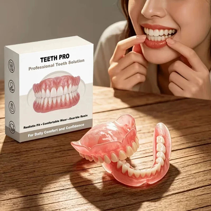 Silicone Dentures and Realistic False Teeth for Comfortable Daily Smile Support - 7