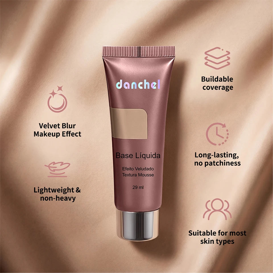Liquid Foundation and Velvet Matte Makeup Base for Flawless Daily Face Coverage