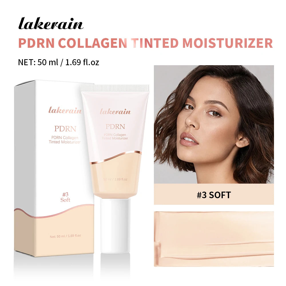PDRN Collagen Tinted Moisturizer and Radiant Skin Foundation for Daily Glow Makeup