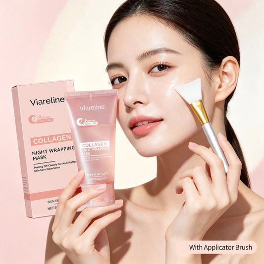 Collagen Night Wrapping Mask and Peel Off Facial Mask for Overnight Skin Firming