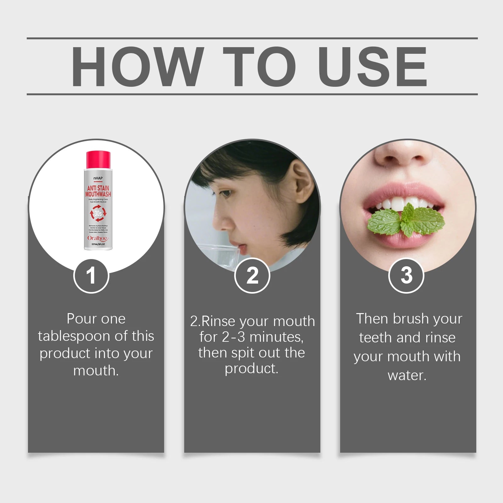 Anti Stain Mouthwash and Teeth Whitening Rinse for Daily Oral Hygiene and Fresh Breath - 12