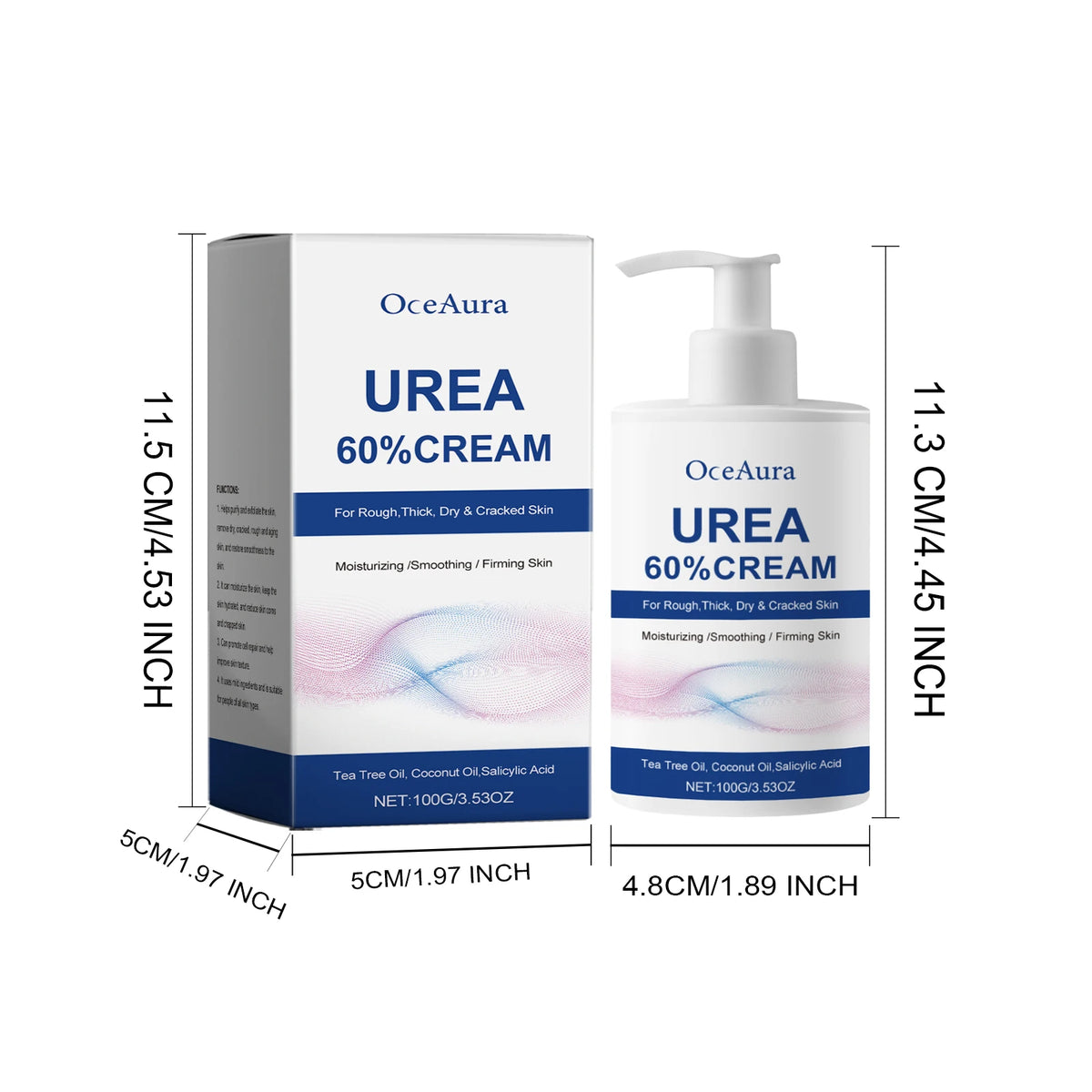Urea Moisturizing Foot Cream and Cracked Heel Repair for Rough Dry Skin Care