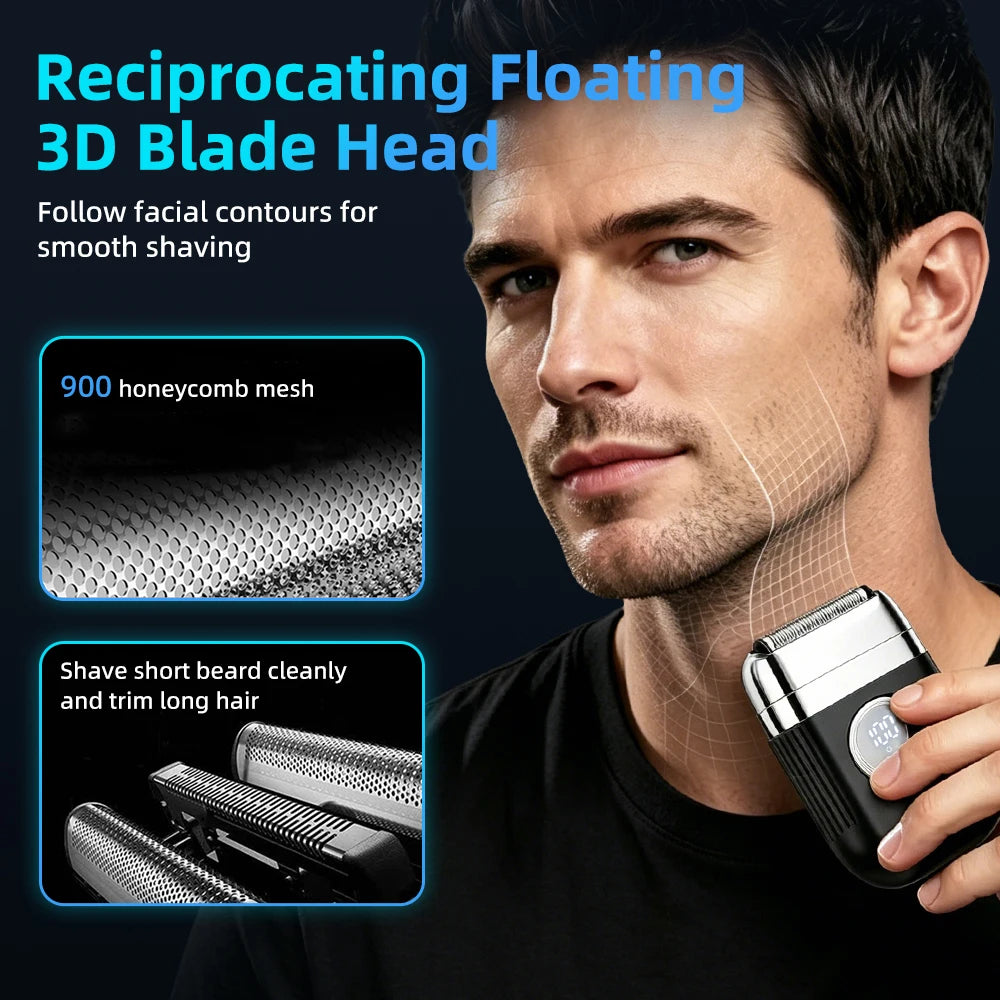 Electric Foil Shaver and Portable Beard Trimmer for Daily Grooming and Travel - 9