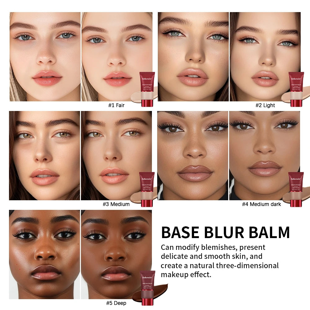 Base Blur Balm and Oil Control Foundation for a Smooth Matte Daily Makeup - 3