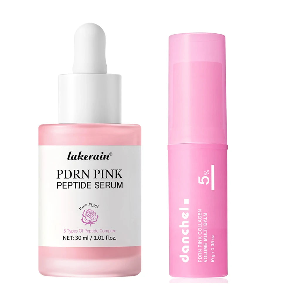 Salmon PDRN Peptide Serum and Collagen Balm Set for Deep Facial Skin Hydration