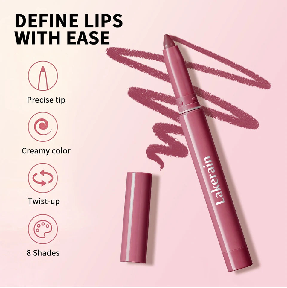 Stain Lip Liner and Matte Contour Pen for Defined Lips and Long Lasting Wear