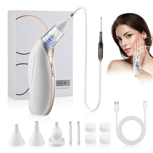 Electric Earwax Remover and Ear Suction Vacuum for Gentle Home Ear Canal Cleaning