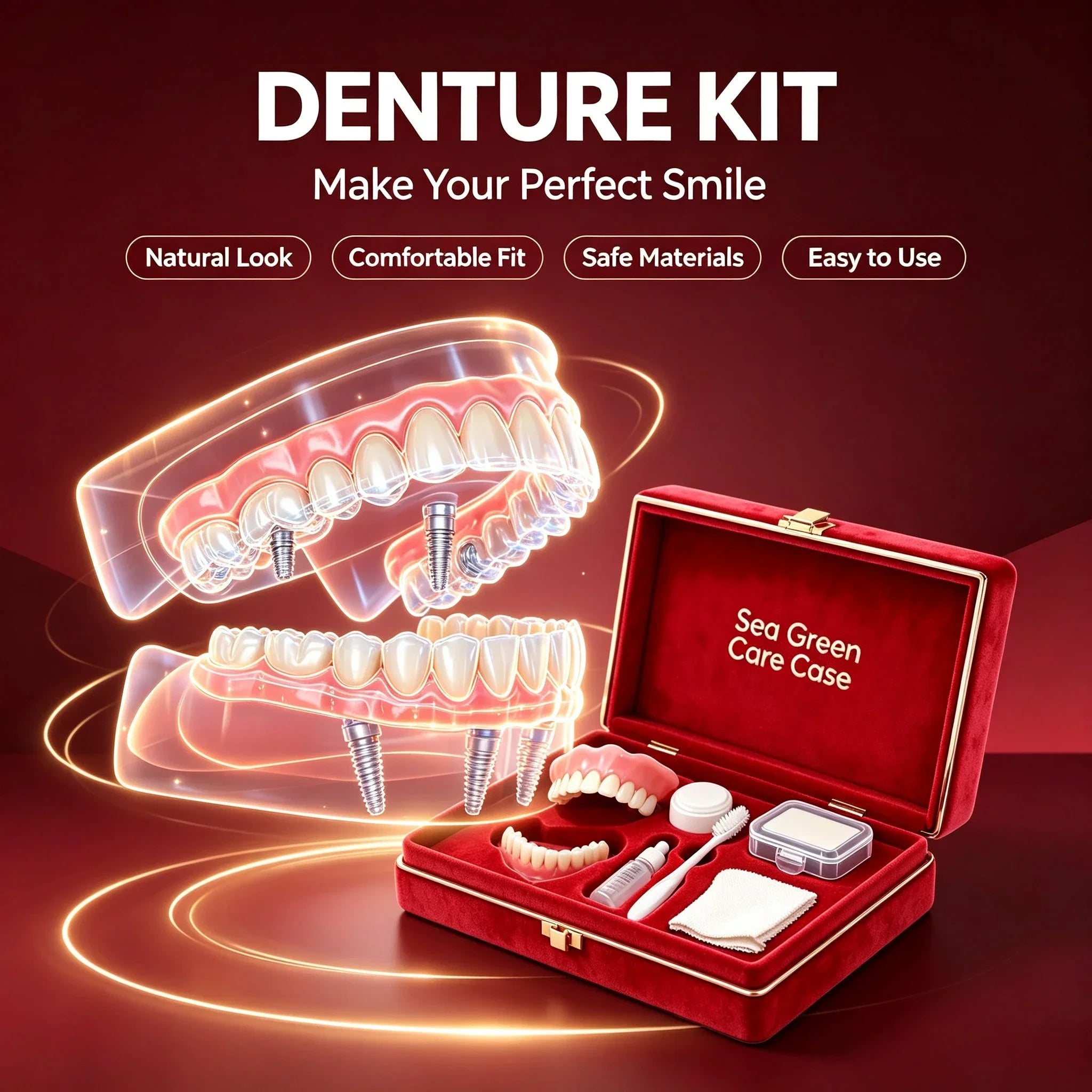 Full Mouth Silicone Dentures and False Teeth Set for Adults Seeking Comfort - 9
