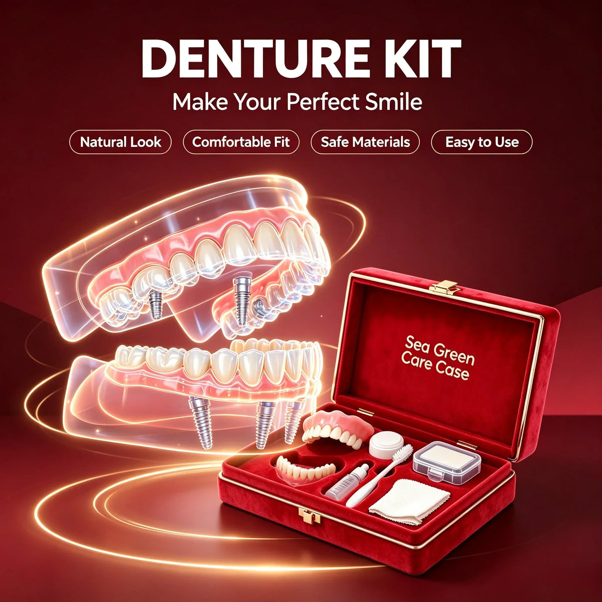Full Mouth Silicone Dentures and False Teeth Set for Adults Seeking Comfort