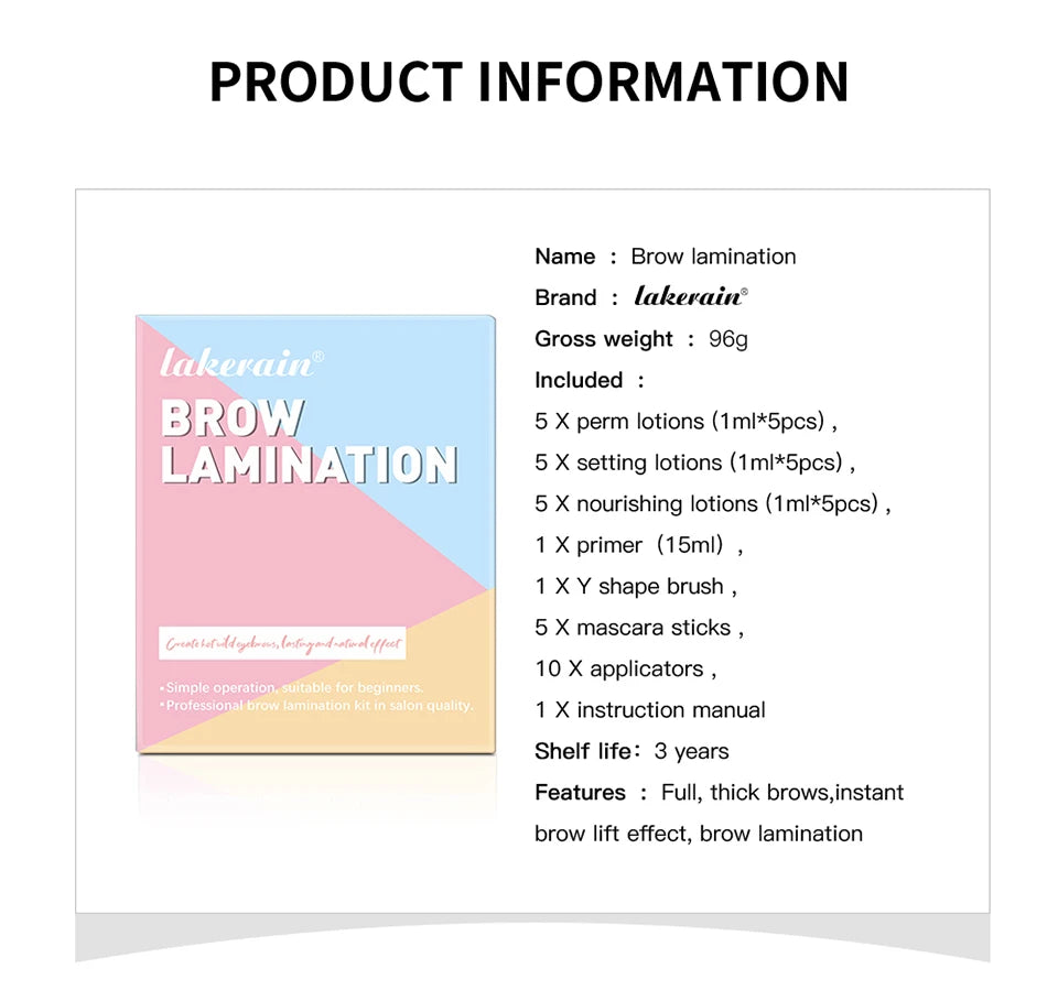 Brow Lamination Kit and Eyebrow Perm Set for Professional Salon Style Brows - 16