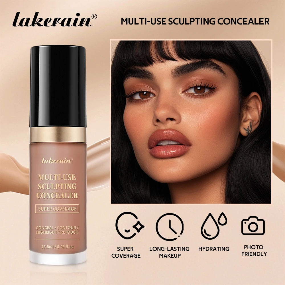 Liquid Concealer and Sculpting Makeup for Flawless Coverage and Face Contouring - 3