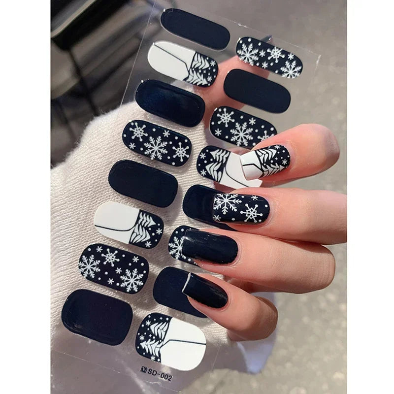 Christmas Nail Sticker and Holiday Gel Wrap for Winter Party Decorations - 18
