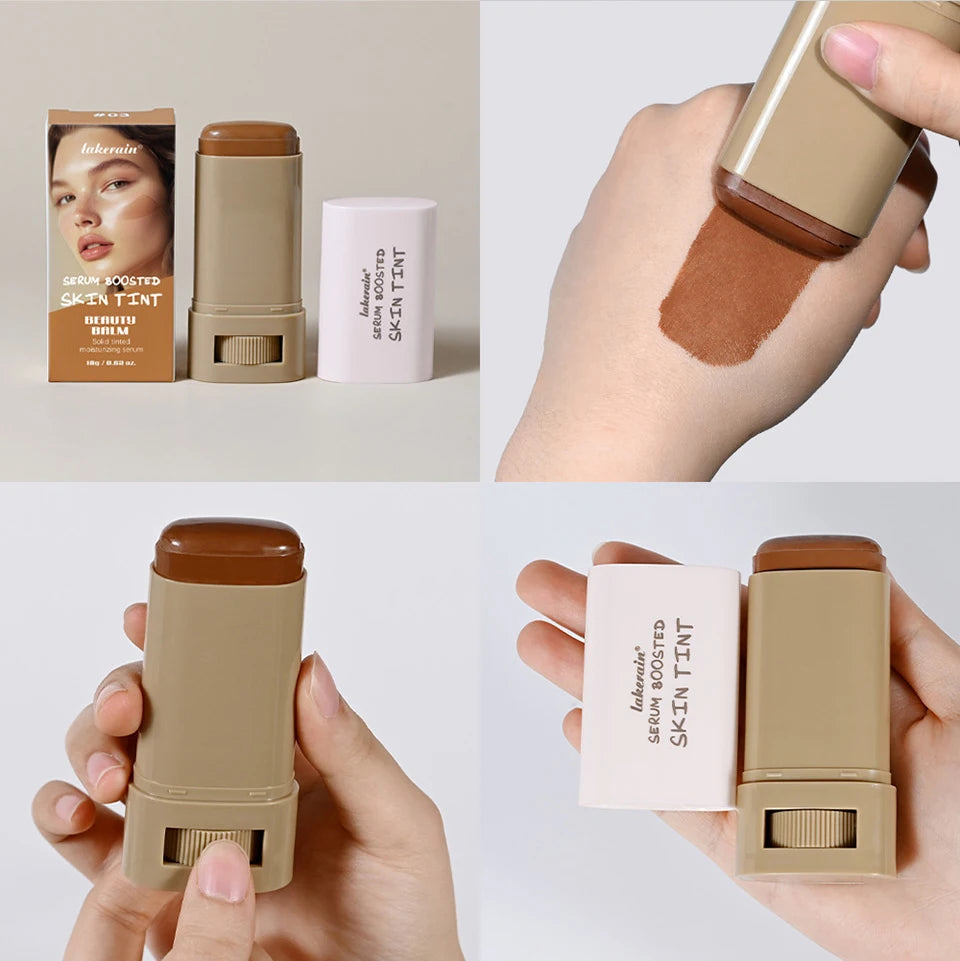 Foundation Stick and Pressed Powder Set for Daily Makeup and Holiday Gifting