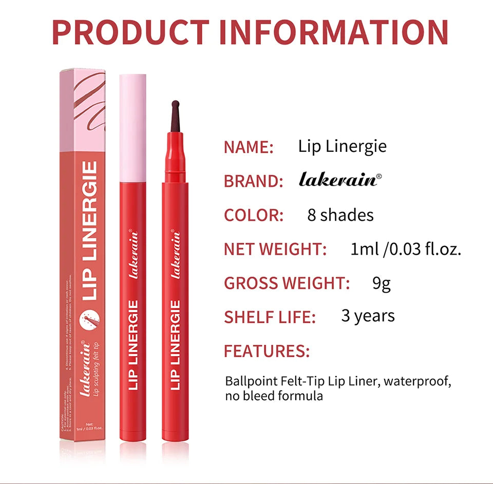 Lip Liner Stain and Waterproof Lip Contour Pen for Precise Long Lasting Makeup - 18