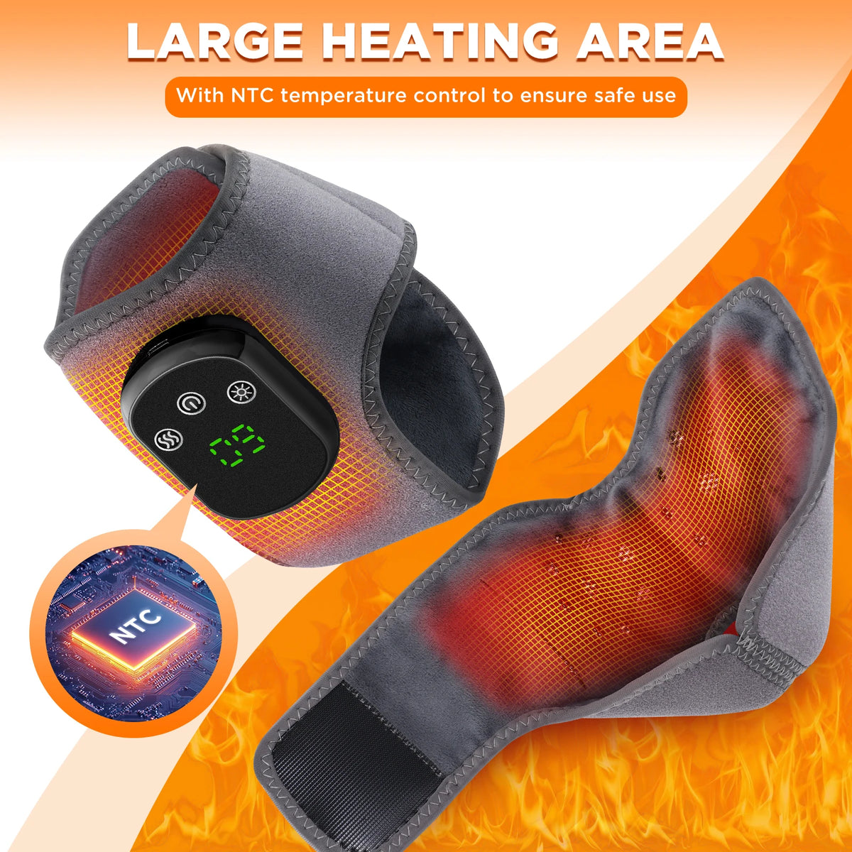 Heated Ankle Massager and Electric Vibration Wrap for Pain Relief at Home