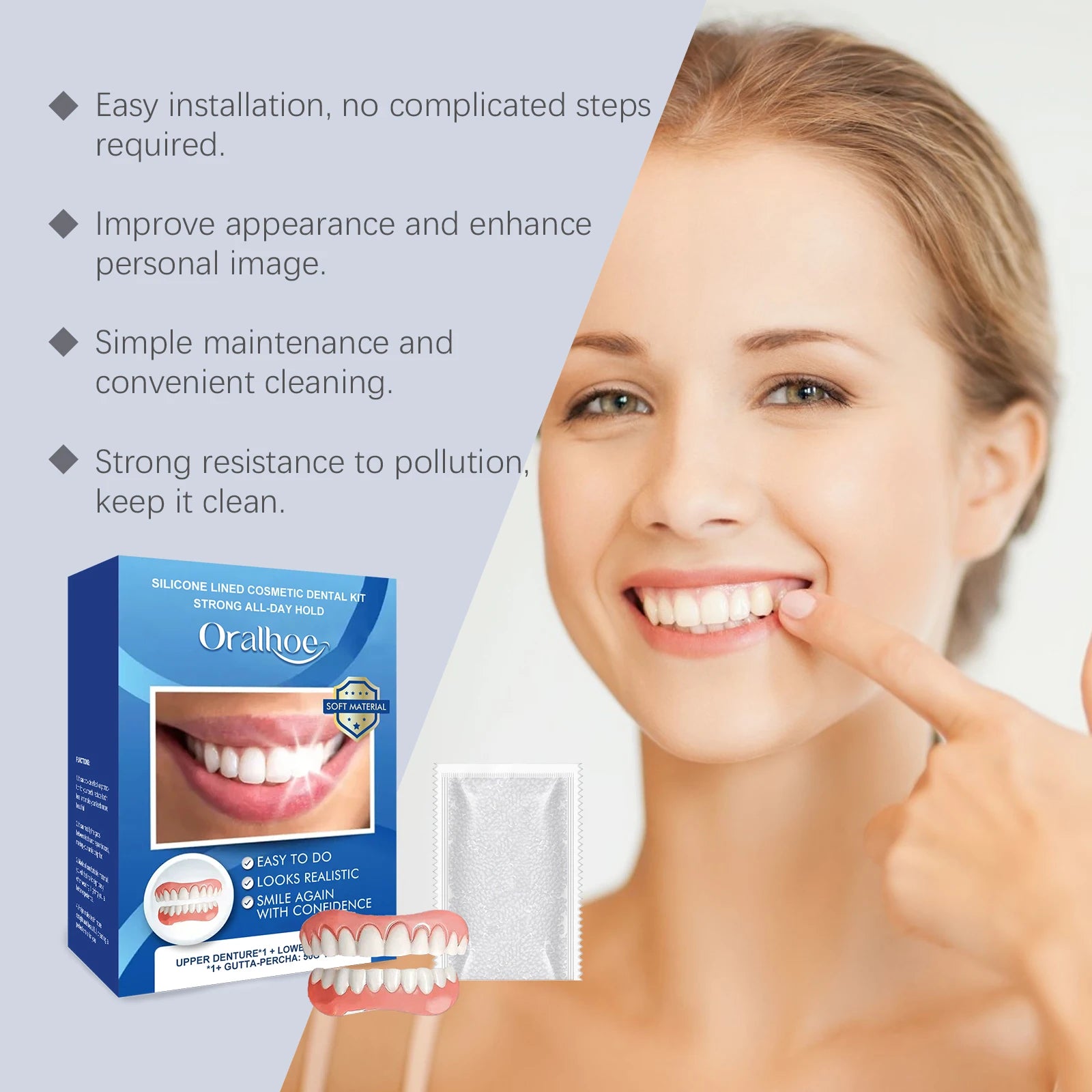 Cosmetic Dental Kit and Instant Fake Teeth for a Confident Natural Smile - 6