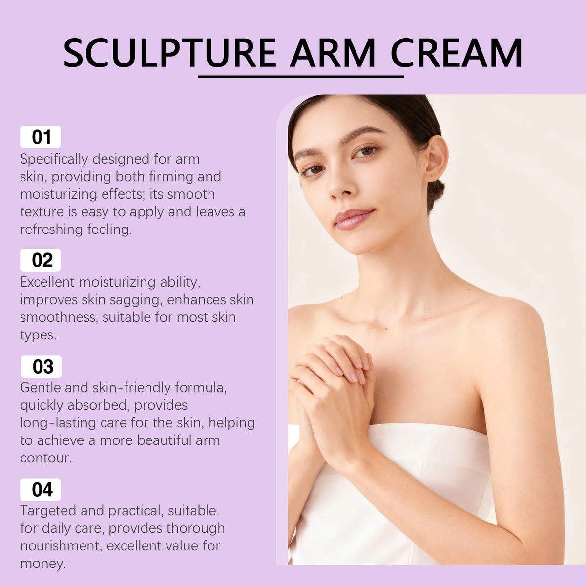 Bee Venom Arm Cream and Firming Lotion for Toned Arms and Smooth Hydrated Skin