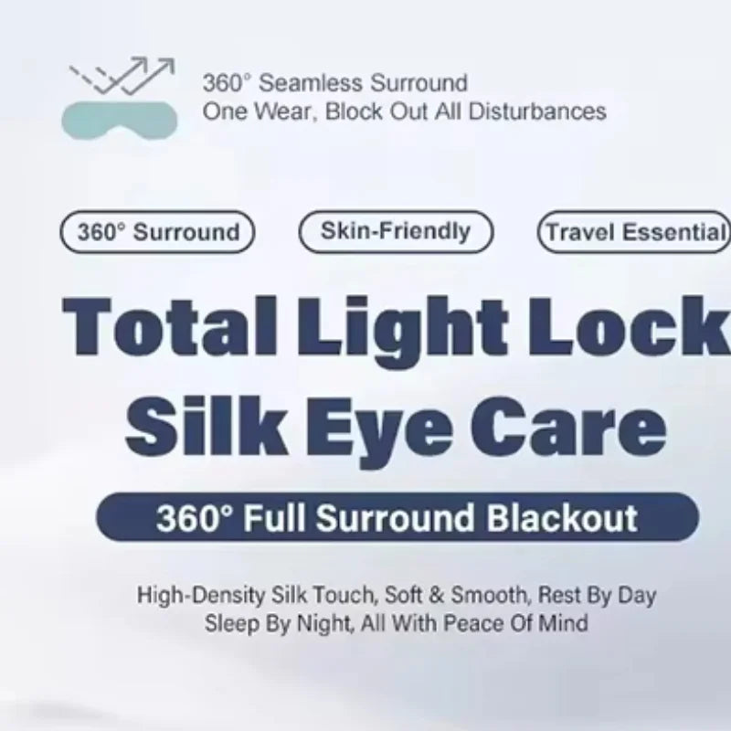 Silk Sleep Mask and Comfortable Eye Cover for Deep Sleep and Travel Relaxation