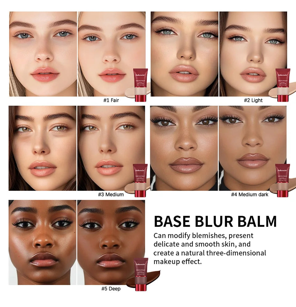 Blur Base Balm and Hydrating BB Cream for a Flawless Smooth Natural Makeup Finish