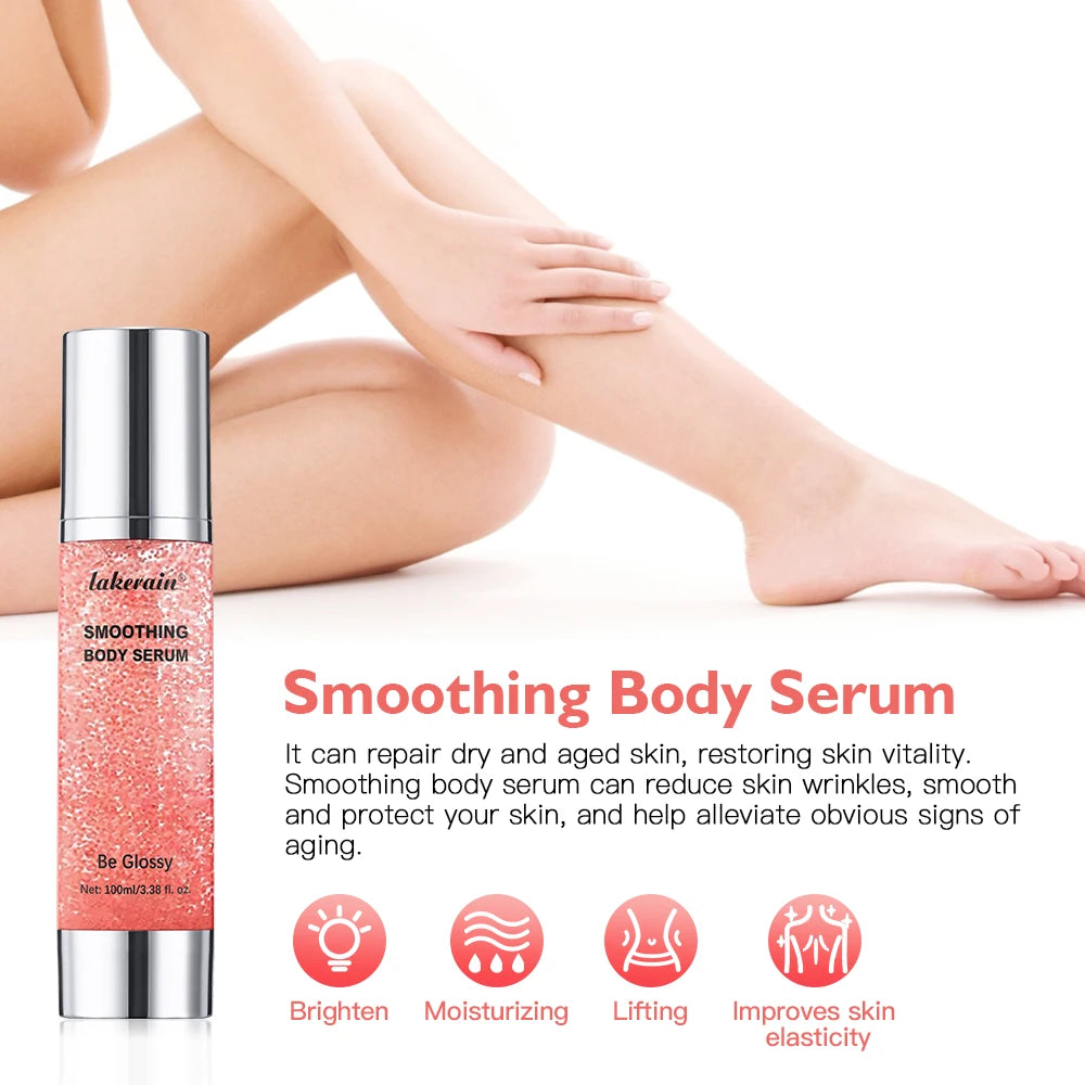 Smoothing Body Serum and Hydrating Moisturizer for Daily Skin Care and Elasticity