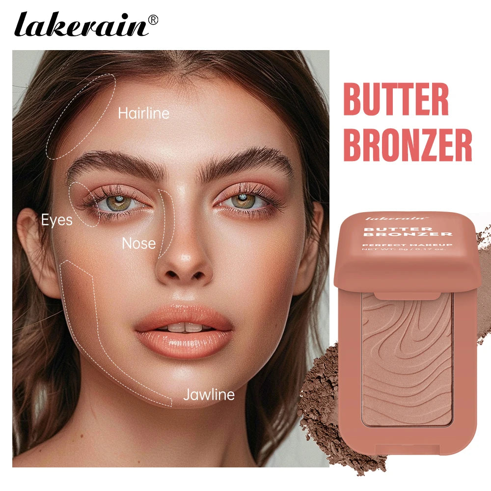 Butter Bronzer and Face Contouring Powder for Natural Sculpted Makeup Looks