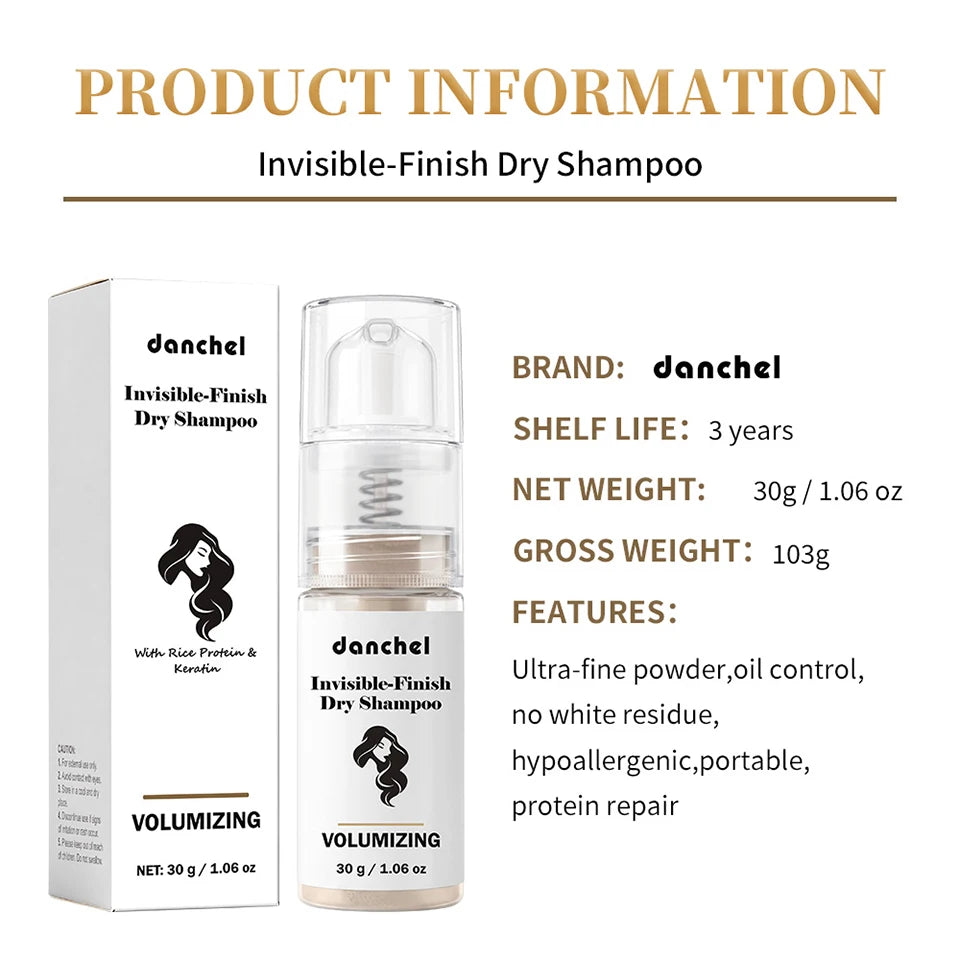 Dry Shampoo Powder and Hair Volumizing Spray for Refreshing Roots on the Go