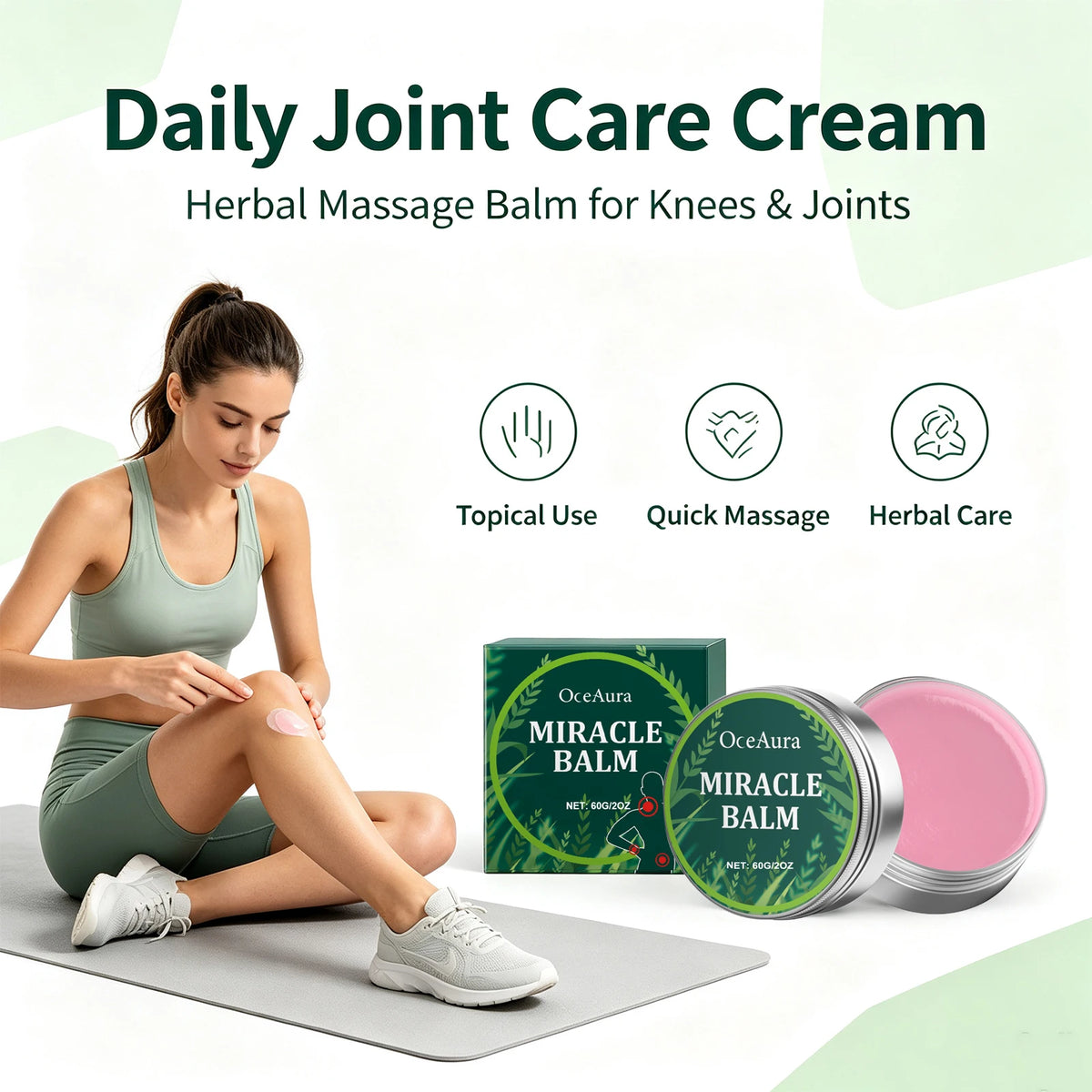 Herbal Body Massage Balm and Muscle Relief Cream for Daily Joint Soreness