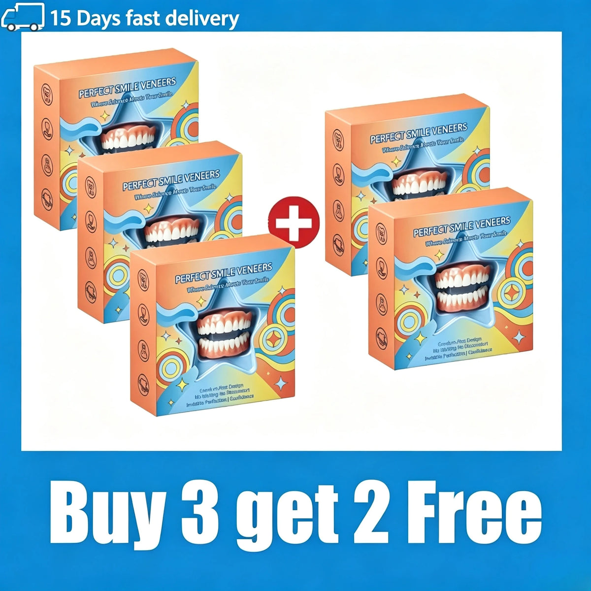 Cosmetic Fake Teeth and Denture Adhesive Kit for Natural Smile Transformation