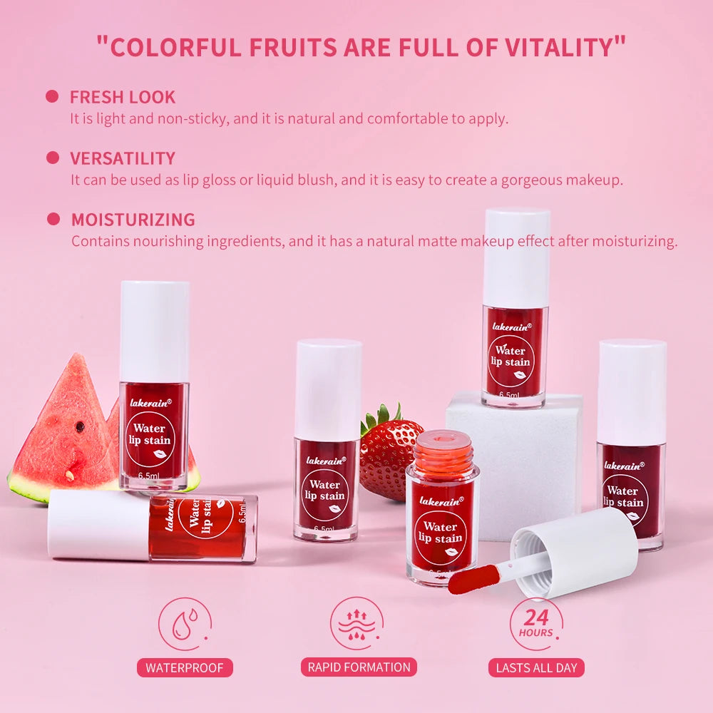 Water Lip Stain and Liquid Blush for Natural Daily Makeup and Hydrated Look
