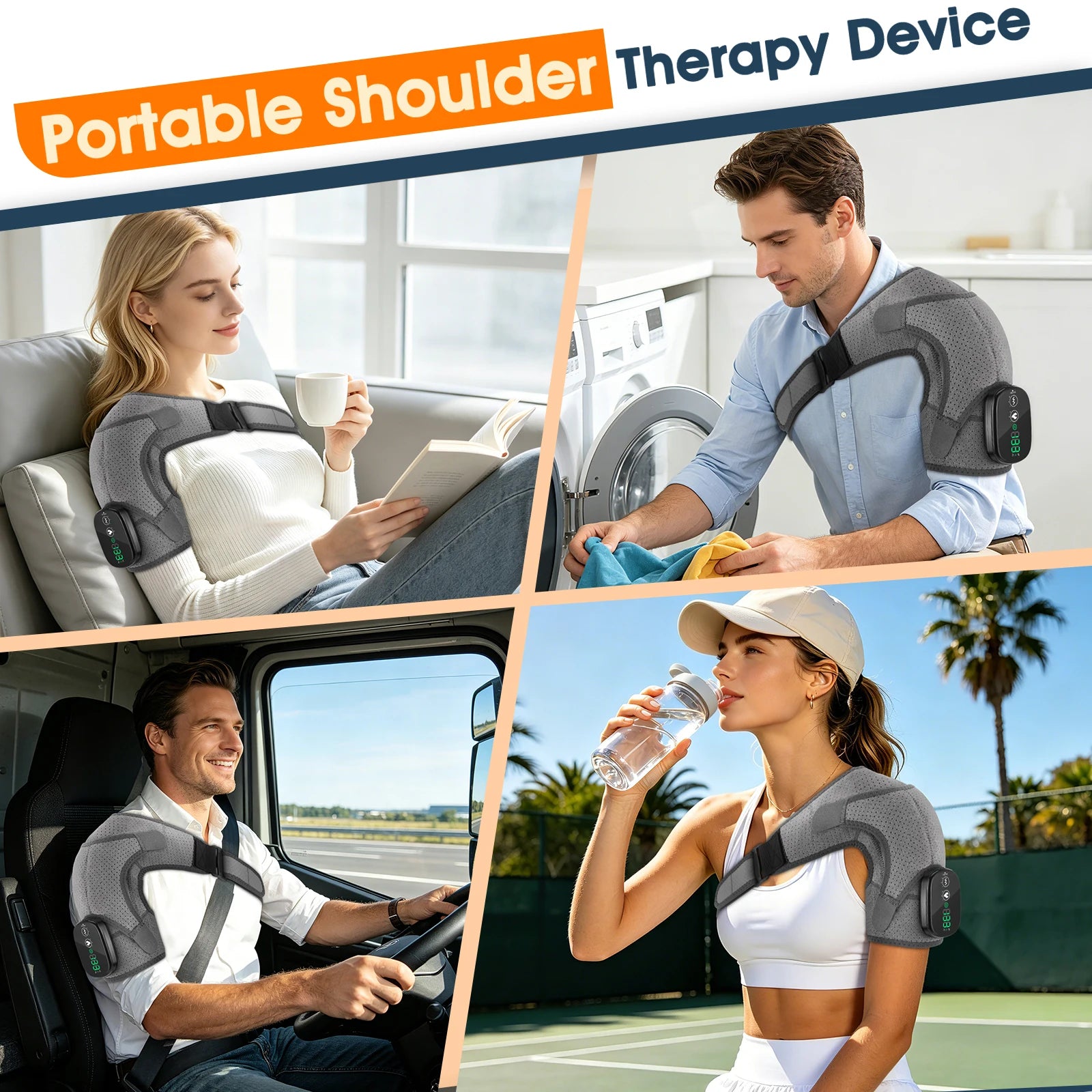 Neck and Shoulder Massager and Heating Wrap for Office Home and Travel Comfort - 13