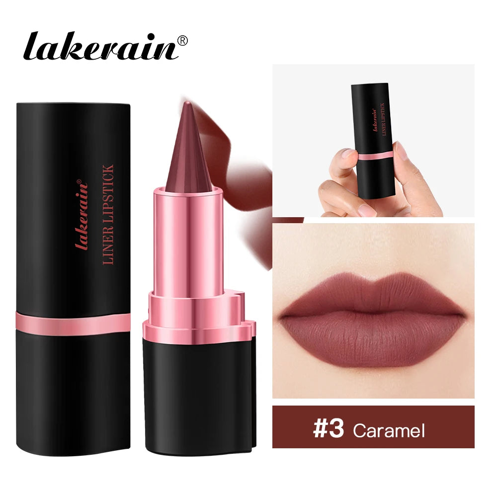 Matte Lip Liner and Lipstick Pen for Long Lasting Waterproof Daily Makeup Look