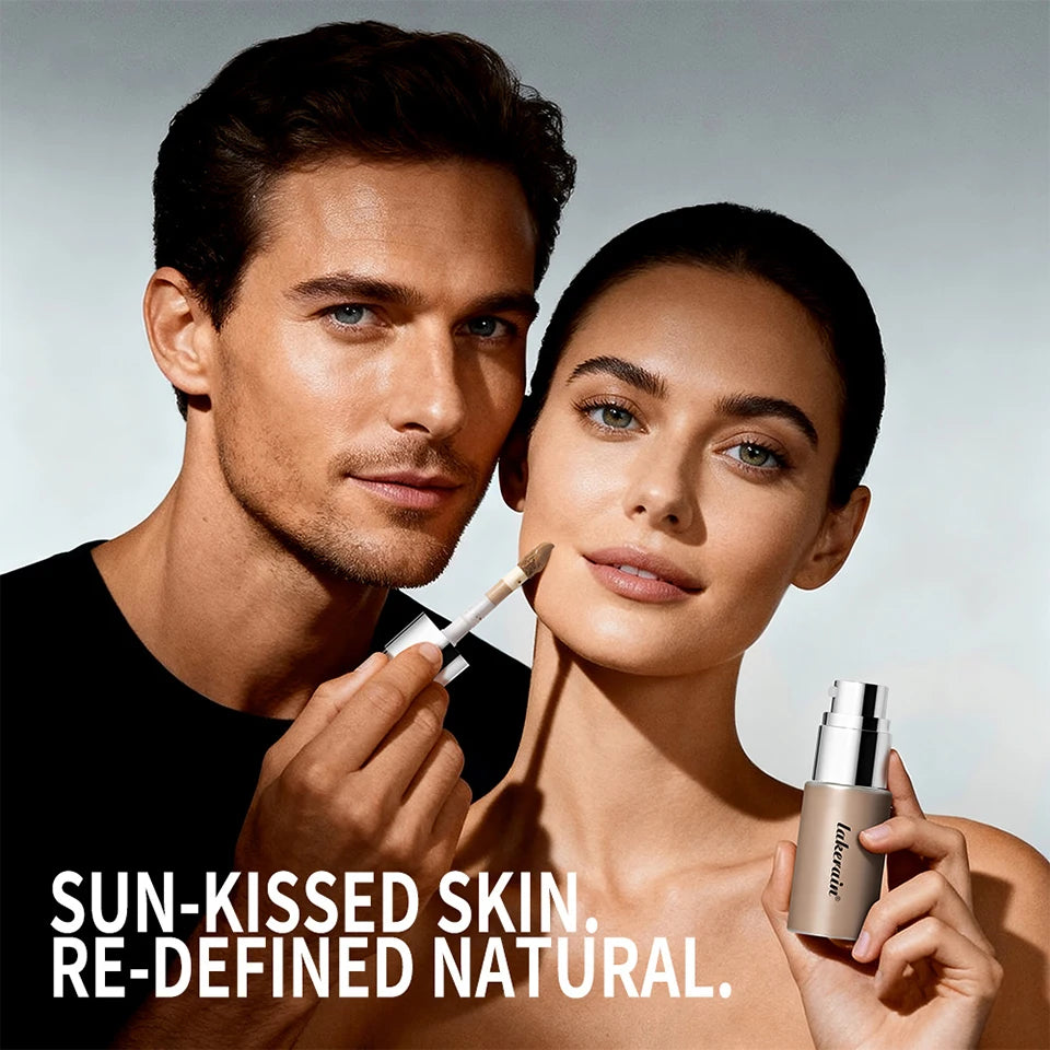 Multi Use Bronzing Serum and Liquid Face Foundation for Daily Makeup and Contouring - 9