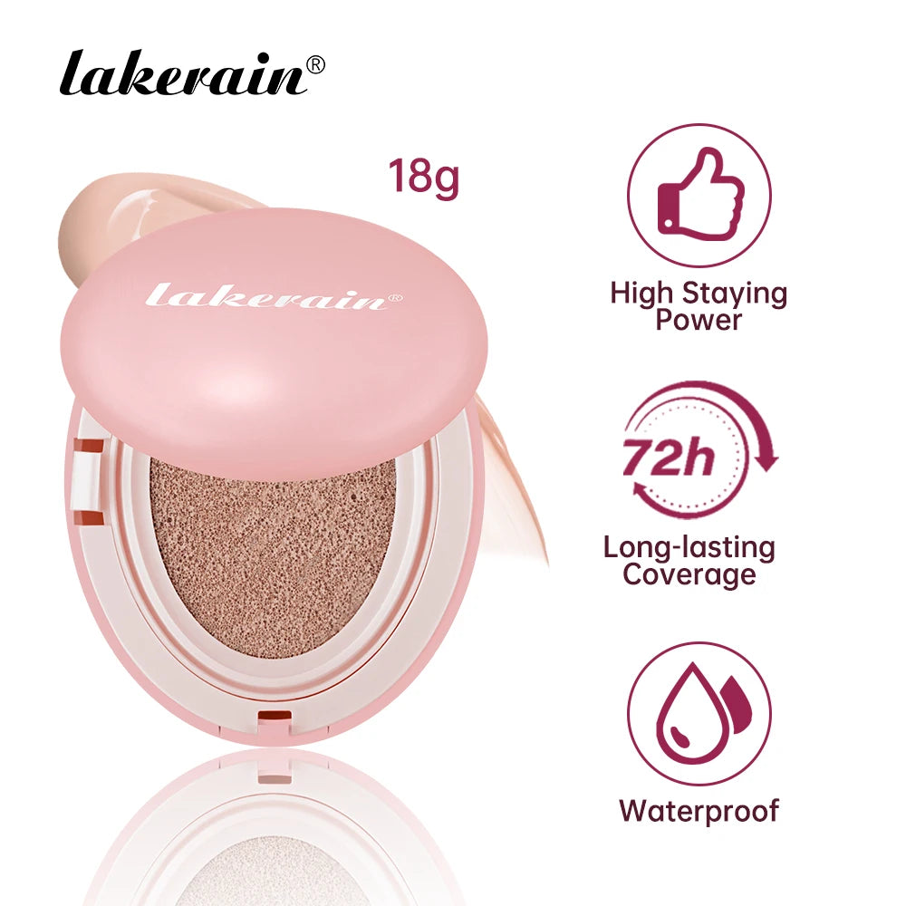 Semi Matte CC Cream Cushion and Long Lasting Foundation for Flawless Face Makeup